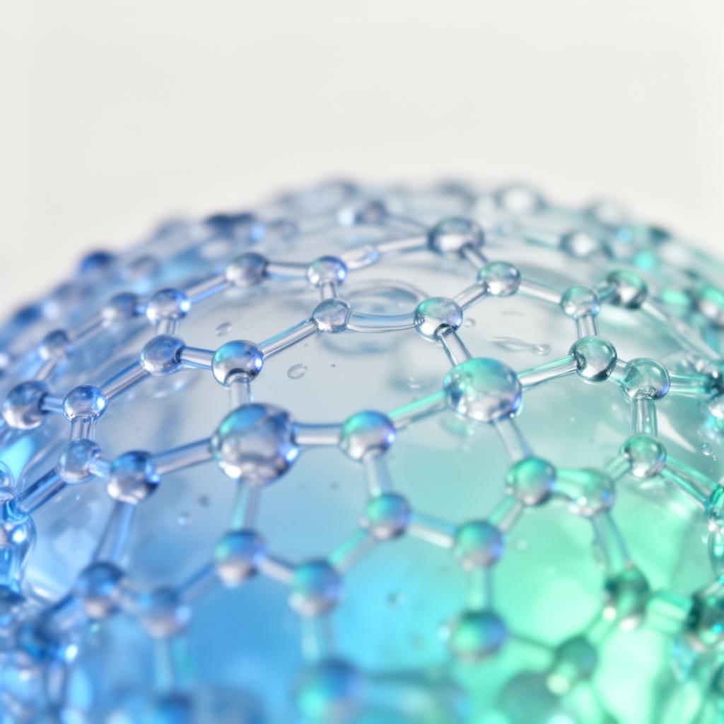 Abstract hydrogel biomaterial surface with molecular mesh structure